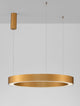 Morbido LED Pendelleuchte Ø 80cm 2700, 4000K in gold mit minimalistischem Design.
