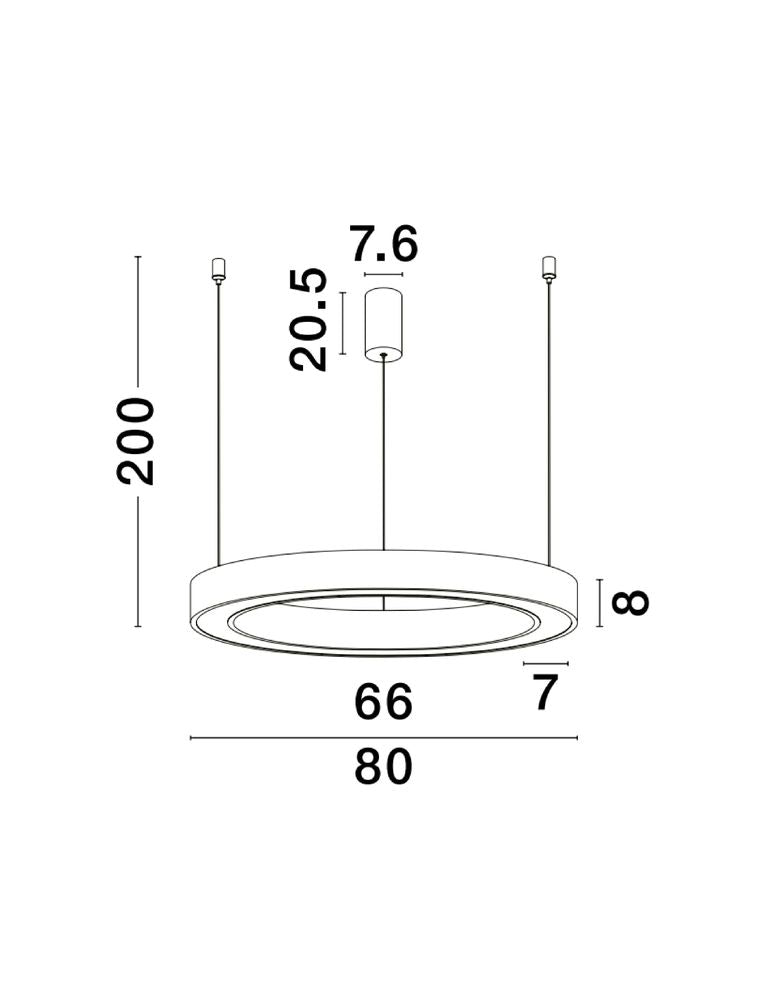 Morbido LED hanger lamp Ø 80 cm 2700, 4000k