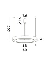 Morbido LED hanger lamp Ø 80 cm 2700, 4000k
