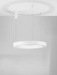 Morbido LED Pendelleuchte Ø 80cm 2700, 4000K in minimalistischer design weiß lackiert