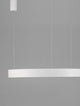 Morbido LED Pendelleuchte Ø 80cm 2700, 4000K in minimalistischem Design aus weiß lackiertem Aluminium.