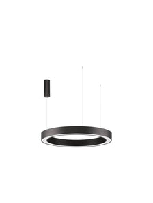 Morbido LED Pendelleuchte Ø 80cm 2700, 4000K, schwarze Ring-Pendelleuchte von Nova Luce, höhenverstellbar