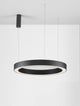Morbido LED Pendelleuchte Ø 80cm 2700, 4000K in modernem Design, aufgehängt von der Decke.