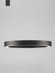 Morbido LED Pendelleuchte Ø 80cm 2700, 4000K in minimalistischer Ausführung mit schwarzem Gehäuse.