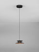 Morfi Pendelleuchte Ø 20cm 3000K Schwarz, Gold an der Decke, modernes Design mit elegantem Licht.