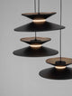 Morfi Pendelleuchte 5-flammig Ø 42cm 3000K Schwarz, Gold mit modernem Design in Schwarz und Gold.