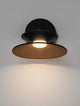 Morfi Wandleuchte 3000K Schwarz, Gold – moderne Wandlampe mit schwarzem Gehäuse und goldener Innenseite, warmweißes 3000K Licht
