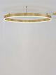 Motif LED Deckenleuchte Ø 100cm 3000K in elegantem Design, runde goldene Pendelleuchte von Nova Luce.