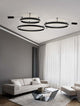 Motif LED Deckenleuchte Ø 100cm 3000K in modernem Wohnzimmer mit eleganter Einrichtung.