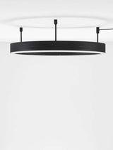 Motif LED Deckenleuchte Ø 60cm in elegantem Schwarz, moderne Pendelleuchte für stilvolles Wohnen.
