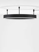 Motif LED Deckenleuchte Ø 60cm 3000K in Schwarz, elegante runde Pendelleuchte für stilvolle Beleuchtung.