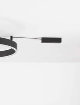 Motif LED Deckenleuchte Ø 60cm, elegantes schwarzes Design, moderne griechische Ästhetik, perfekte Raumbeleuchtung.