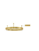 Elegante runde Motif LED Deckenleuchte in Gold Ø 60cm, modernes Design, warmes Licht bei 3000K.