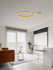 Motif LED ceiling light Ø 80cm 3000K in a modern living room with an elegant setting.