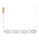 Movil LED Pendelleuchte 7-flammig 3000K Gold mit edlem Design und eleganten Glaselementen.