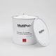 Rotaliana Multipot+ Tischleuchte Kabelcontainer + Ladestation Chrom Produktabbildung in stilvollem Design.
