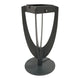 Les Jardins solar path light Tulip, black garden light with height-adjustable stem, modern tulip shape, 47cm