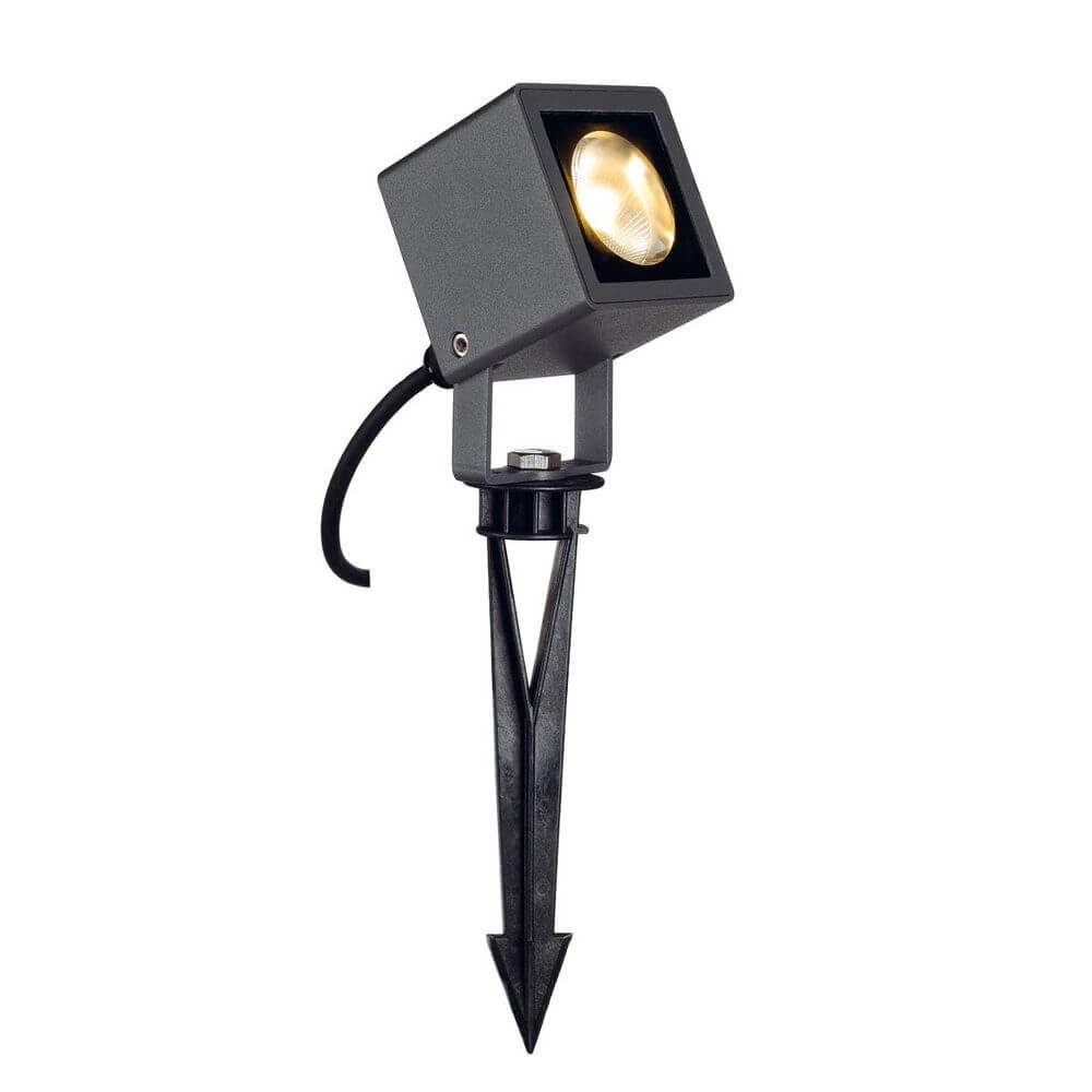 NAUTILUS Square LED Strahler eckig anthrazit 6W 3000K mit Erdspieß für Außenbereich