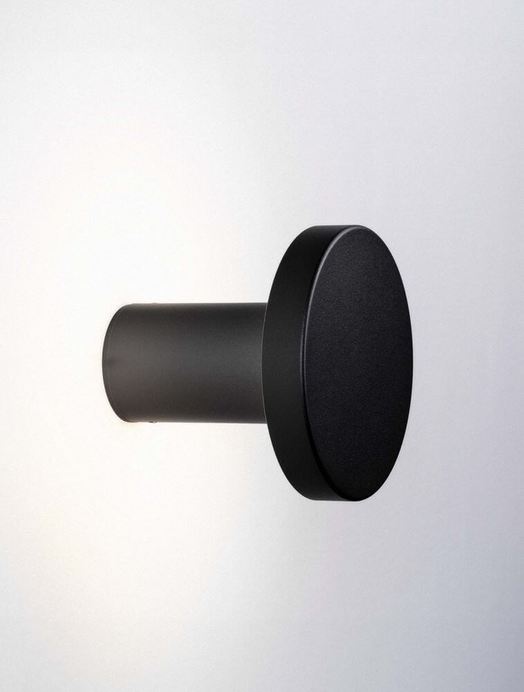 Nano Wandleuchte 3000K Schwarz minimalistische schwarze Wandlampe mit rundem Leuchtenkopf, warmweißes 3000K Licht