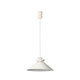 Naos Hängelampe Weiß, moderne Pendelleuchte mit opalem Glasdiffusor und industriellem Design