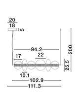 Navi LED Hängeleuchte Horizontal