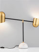 Nela Tischleuchte Weiß, Gold, Schwarz mit Marmor und Metall für elegantes Interieur