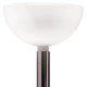 Nemo Am2C klassische Stehlampe von Albini mit opalweißem Glasschirm und glänzendem Stahlstiel.