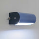 Nemo Applique Cylindrique Petite Wandlampe 16cm in hellblauem Metall mit LED-Beleuchtung.