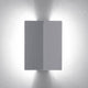 Nemo Applique À Volet Pivotant Plié LED Wandlampe 26x34 in eloxiertem Aluminium an Wand montiert mit sanftem Licht.