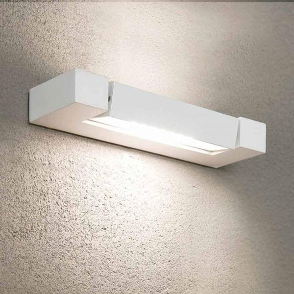 Nemo Ara 29 LED Wandlampe drehbar, weiße moderne Wandleuchte mit indirektem Licht nach oben und unten