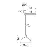 Nemo As41Z lámpara colgante Ø 45cm regulable
