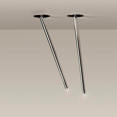 Nemo Canna Nuda 50cm LED recessed ceiling spotlight in a simple design with metal cylinders.