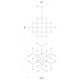 Technische Zeichnung der Nemo Crown Major Hängelampe, Ø 115cm mit modularer Schneekristallform.