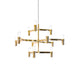 Nemo Crown Minor Hängeleuchte, 12-flammig in gold, Ø 87cm, mit diffusen Lichtquellen und modernem Design.