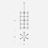 Nemo Crown Multi Pendellampe 15-flg. Ø 46cm