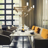 Nemo Crown Plana Linea Esstischlampe 10-flg. 168cm