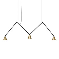 Nemo Dabliu Cone LED Hängelampe mit schlankem Design und kegelförmigen Metall-Spots.