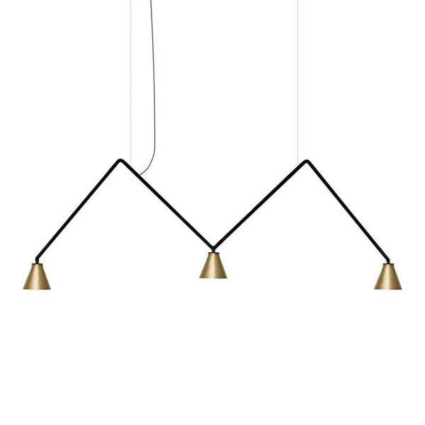 Nemo Dabliu Cone LED Hängelampe mit schlankem Design und kegelförmigen Metall-Spots.