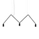 Nemo Dabliu Spot 40 LED Esstischlampe in schwarzem Design mit drei dimmbaren Lichtpunkten