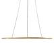 Nemo Ellisse Mega Down LED Hängelampe 186x95cm direkt in eloxiertem Gold, ovales Design, moderne Pendelleuchte