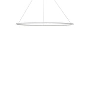 Suspension Nemo Ellisse Mega Down LED 186x95 cm, en blanc, élégante et moderne.