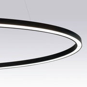 Nemo Ellisse Minor LED Hängelampe 97x40cm direkt schwarz-matt ovale LED-Pendelleuchte von unten