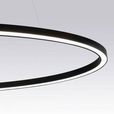 Nemo Ellisse Minor LED Hängelampe 97x40cm direkt schwarz-matt ovale LED-Pendelleuchte von unten