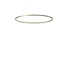 Nemo Ellisse Minor Up LED suspension 97x40cm indirecte au design élégant avec anneau couleur or.