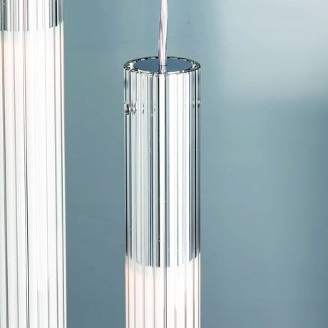 Nemo Ilium 75 LED Glas Hängelampe gerippt, Pendelleuchte mit diffusem Licht und geripptem Glas