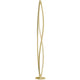 Nemo In The Wind LED Stehlampe in elegantem Gold mit diffuser 360° Beleuchtung.
