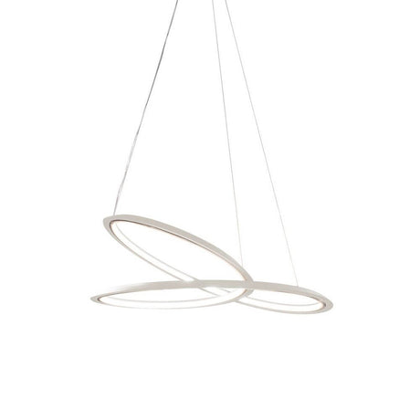 Nemo Kepler Downlight LED Hängelampe Ø 110cm in modernem Design mit drei schwebenden Ringen auf weißem Hintergrund.
