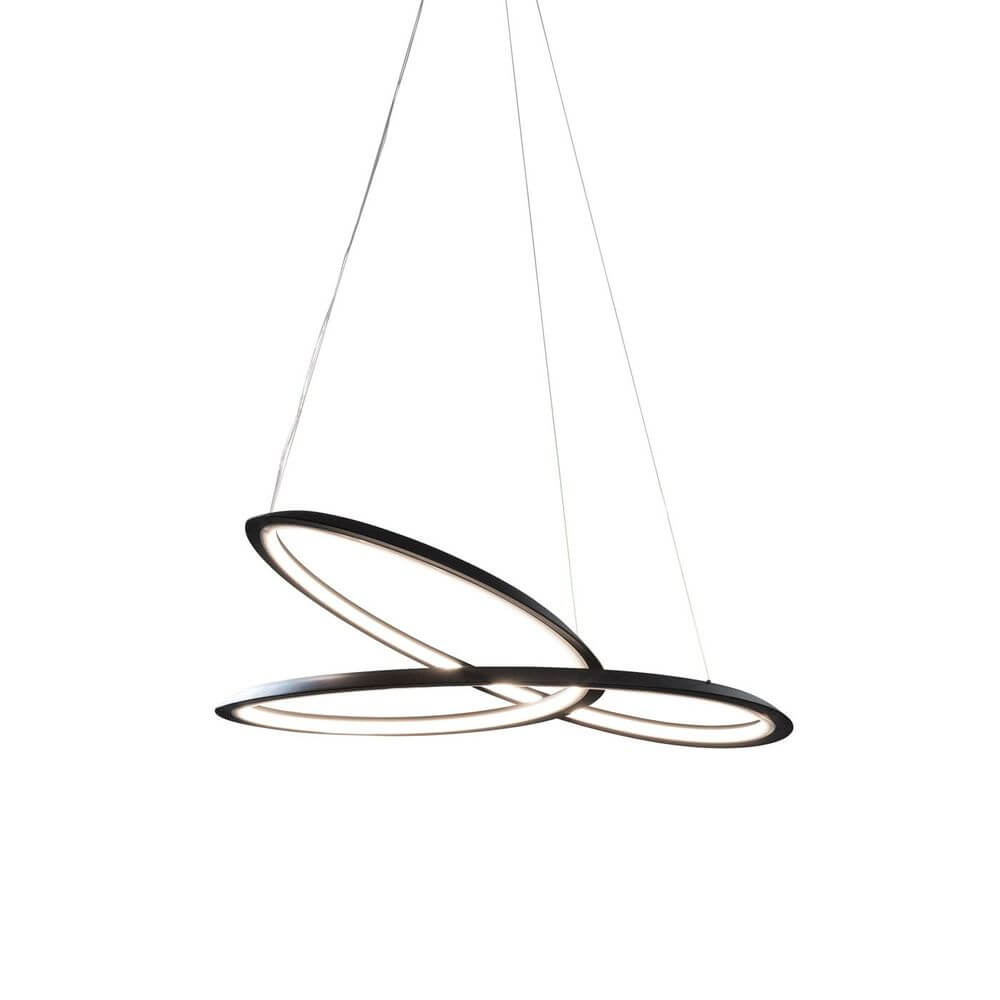 Nemo Kepler Downlight LED Hängelampe Ø 110cm mit drei schwebenden Ringen in modernem Design.