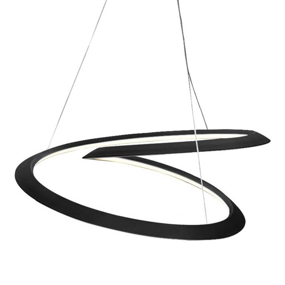 Nemo Kepler Minor Down LED Hängeleuchte Ø 84cm in modernem Design mit schwarzem Finish