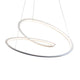 Nemo Kepler Up LED Pendelleuchte Ø 110cm in modernem Design mit zwei kreisförmigen Lichtquellen.